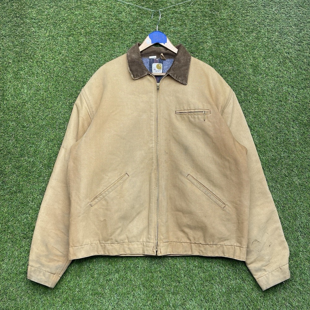 Vintage Carhartt Detroit Jacket Mens 48 L Blanket Lined Workwear Zip Up 90s